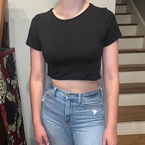 black crop top
